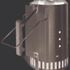 Cheminée d'allumage barbecue WEBER aluminium – Kit complet avec briquettes et allume-feux – D.19 cm