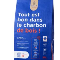Charbon de bois qualité supérieure SOLER 20 litres