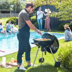 Barbecue charbon de bois NATERIAL Phoenix alpha ii – Acier robuste, 6 à 10 convives, cuve garantie 5 ans