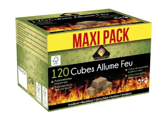 Pack de 120 cubes de bois 100% végétal