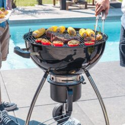 Barbecue charbon de bois 57 cm Phoenix beta III NATERIAL – Fumoir intégré, acier robuste, 6 à 10 convives