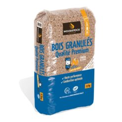 Granulés de bois WOODSTOCK 15 kg – Bois tendre sec 8%, cendre 0,5% – Prêt à l’emploi