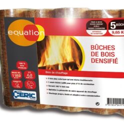 Bûches compressées EQUATION sac 5 bûches 25 cm