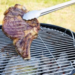 Pince barbecue inox NATERIAL – Manche ergonomique TPE, longueur 43 cm