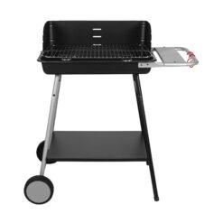 Barbecue charbon de bois SOMAGIC Torino – Grande capacité +10 pers., grille réglable, roues