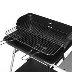 Barbecue charbon de bois SOMAGIC Torino – Grande capacité +10 pers., grille réglable, roues