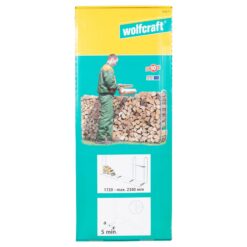 Range-bûches modulable Wolfcraft réglable 2,34 m – Acier inoxydable – Garantie 10 ans