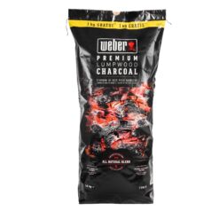 Sac de charbon de bois WEBER 10 kg – Essence hêtre, allumage facile, cuisson saveur bois
