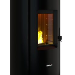 Poêle à granulés FREEPOINT Chrome dark gold rouille 5.5 kW – Design exclusif & haute performance – A+